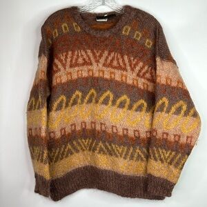 Vintage Gold Label Designer Collection Mohair Native Sweater USA Size Medium